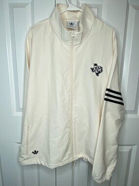 Adidas Texas A&M Aggies Track Jacket XL Cream Adicolor Neuclassics Genuine RARE